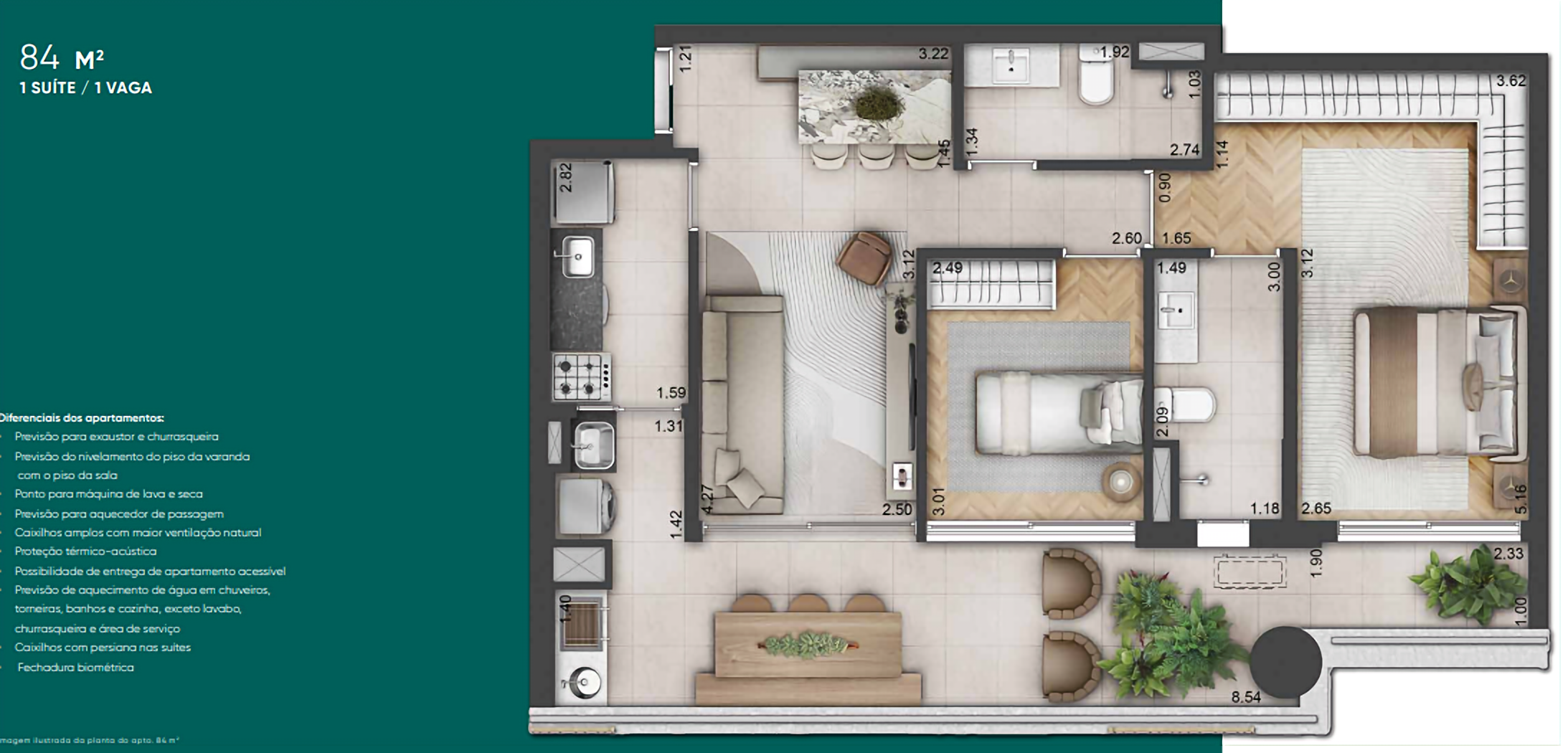 Planta 84m²
